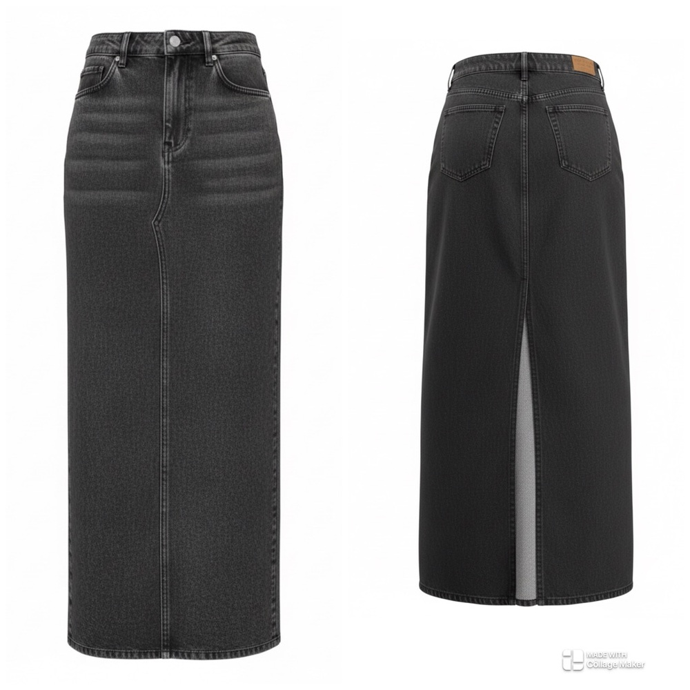 Velvet Heart Quinta Denim Maxi Skirt in Black size 28